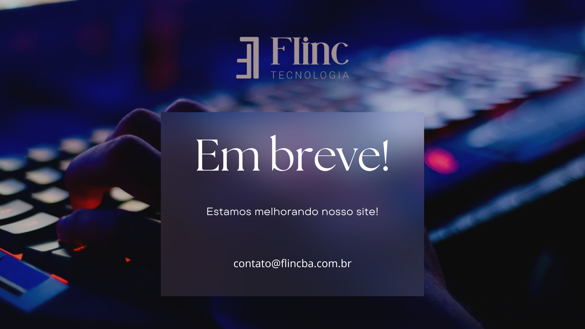 Página site em breve - flinc